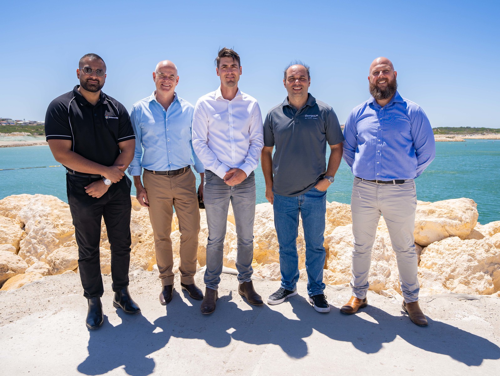 Image of Bas Visram, Dean Mudford Carl Williams, and Georgiou Group's Tony Ricciardello and Ben Guile