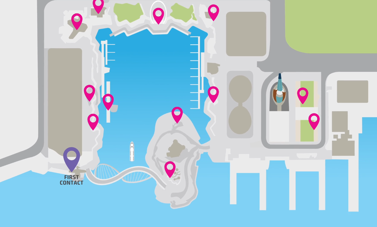 Map of First Contact at Elizabeth Quay