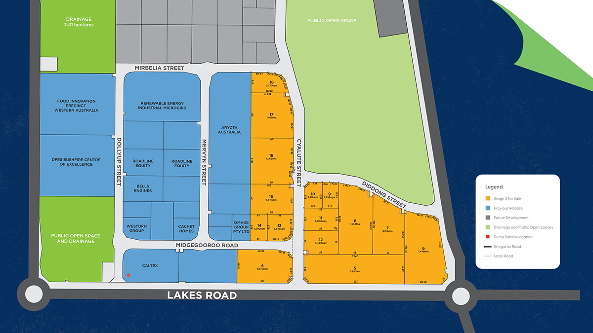 Peel Business Park Stage 3 lot plan