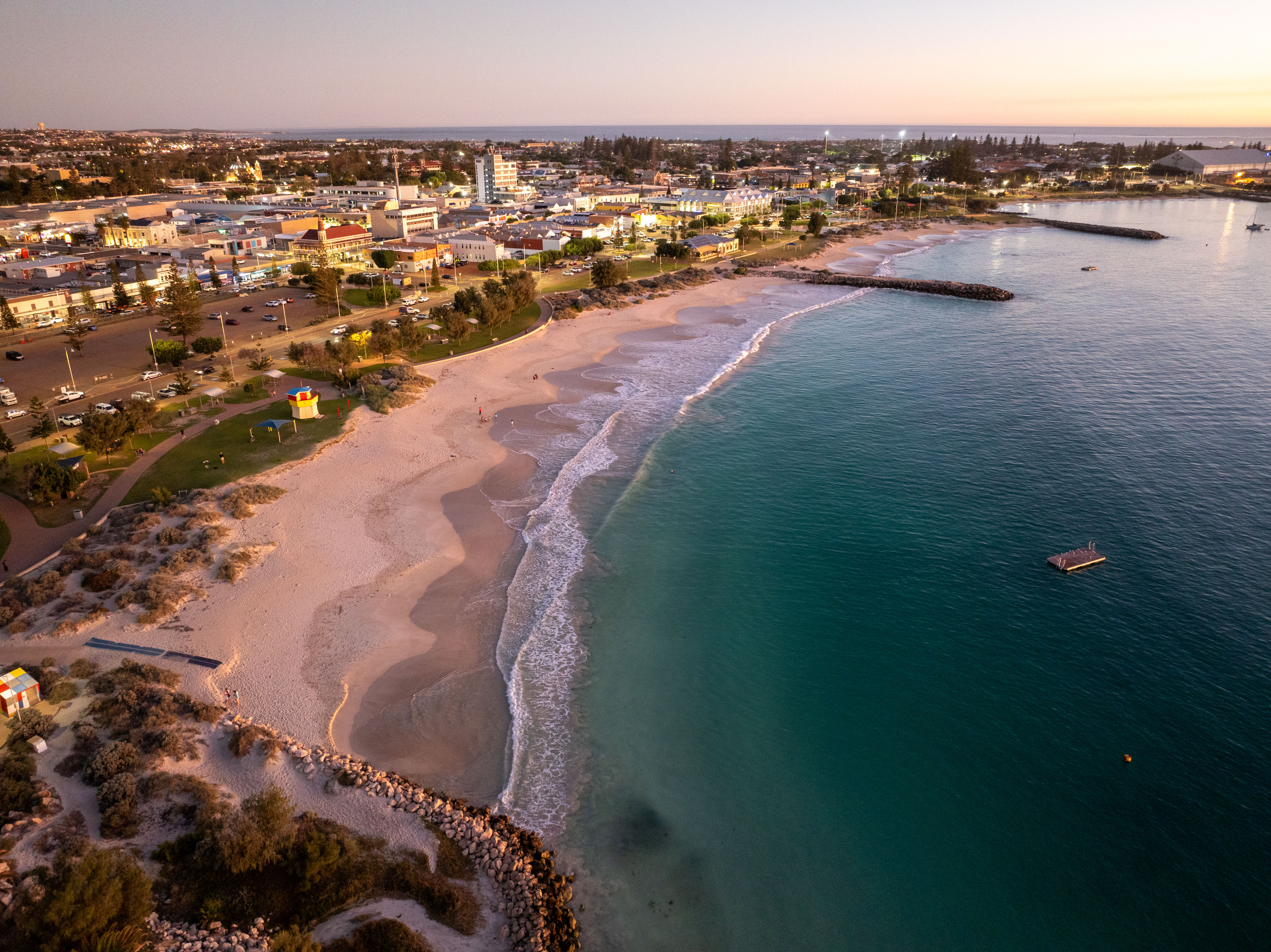 Batavia Coast Marina in Geraldton from the sky
