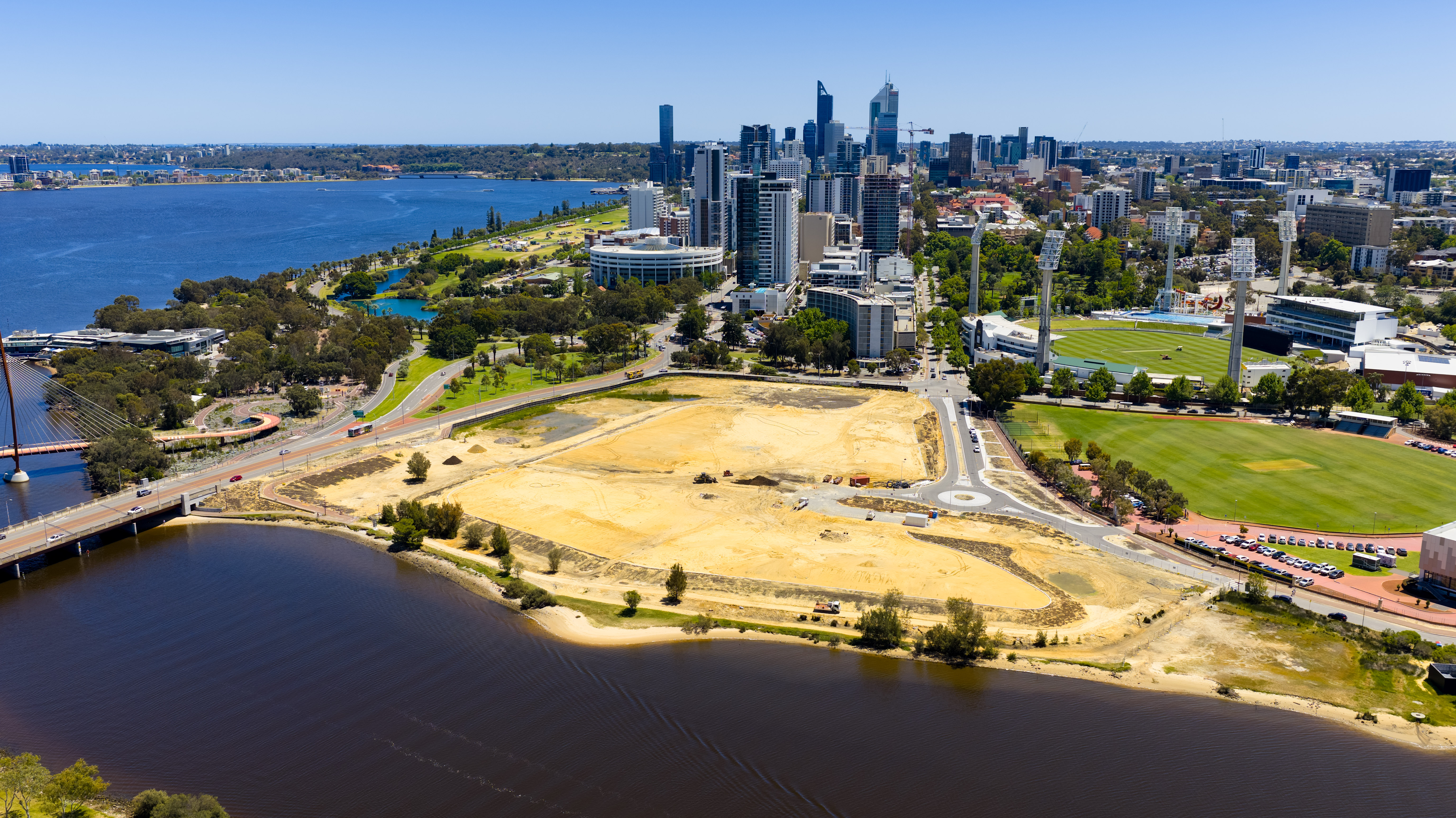 An aerial of the Waterbank site.