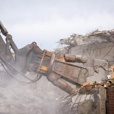 Demolition of the hospital building