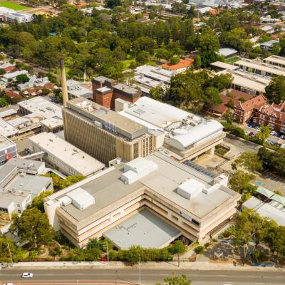 An aerial showing the former Princess Margaret Hospital