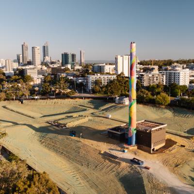 Chimney Stack artwork 'Here Together' completed in December 2023