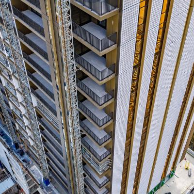 Close-up of the balconies at 195 Pier Street